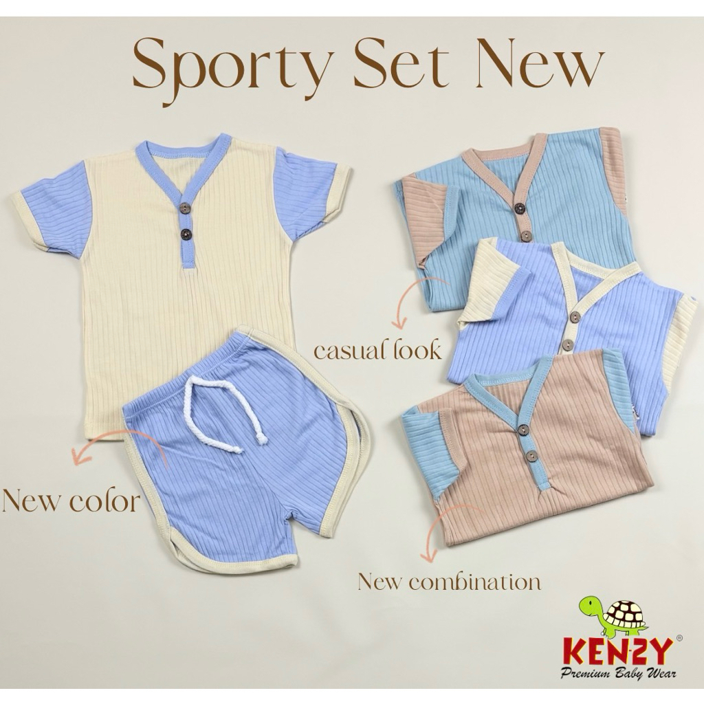 Sporty Set -KENZY- Waterfall Series "KOMBINASI" | Setelan Anak Laki-Laki & Perempuan | Premium | SNI