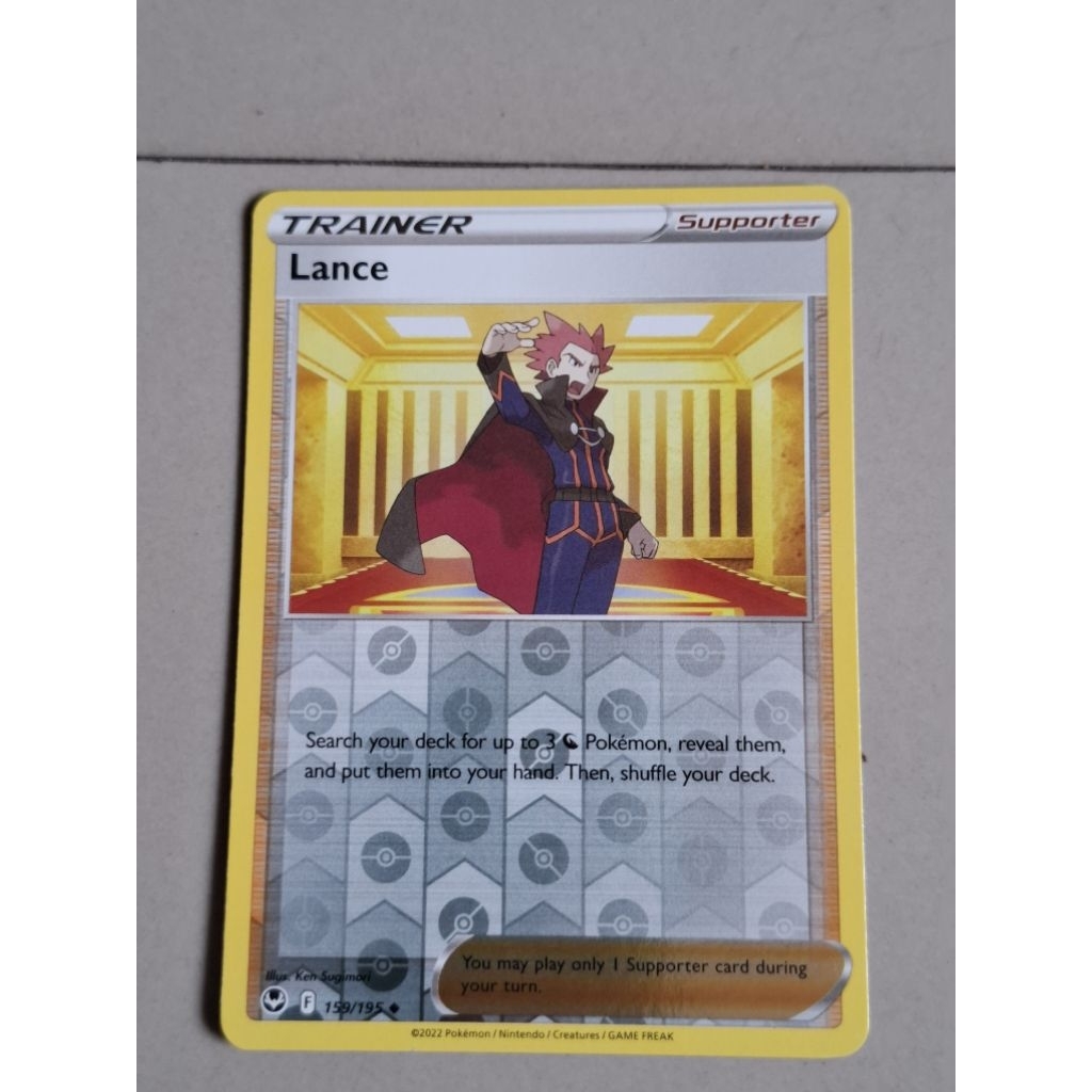 kartu pokemon original holo reverse lance 159/195