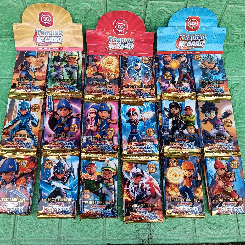 Grosir 12 sachet Kartu BOBOIBOY GALAXY BARAJU New DG Trading Card Game Terbaru