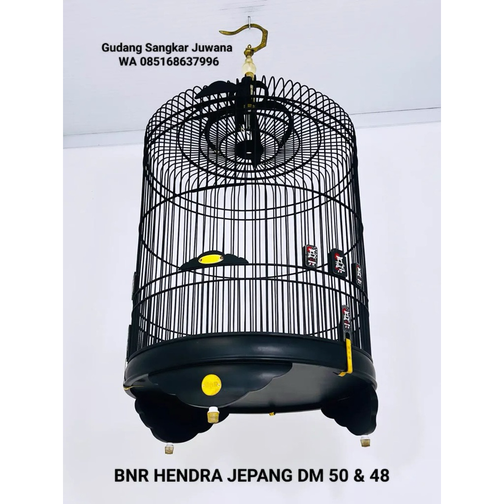 Sangkar Kacer/Murai Borneo. BNR Hendra Jepang. Diameter 50 & 48 cm. Fullset Kerodong