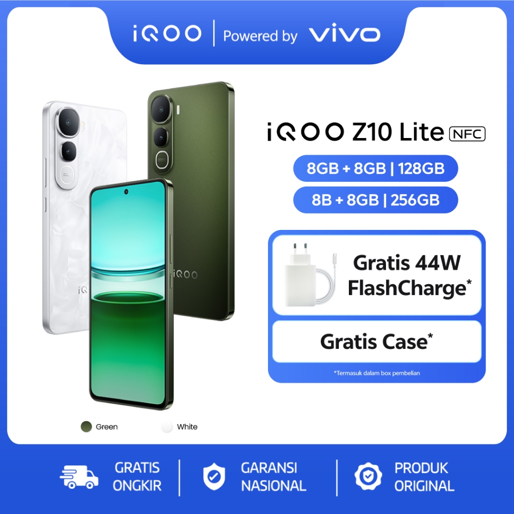 [Online Exclusive] vivo iQOO Z10 Lite , 120Hz FLAT AMOLED, 6000mAh 44W Bypass Charging, Snapdragon 6