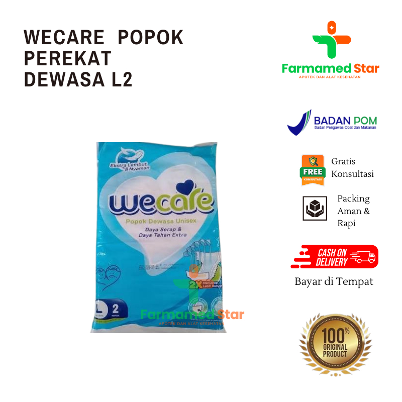 WECARE POPOK PEREKAT DEWASA L2 dengan Daya Serap Ekstra untuk Kenyamanan Maksimal