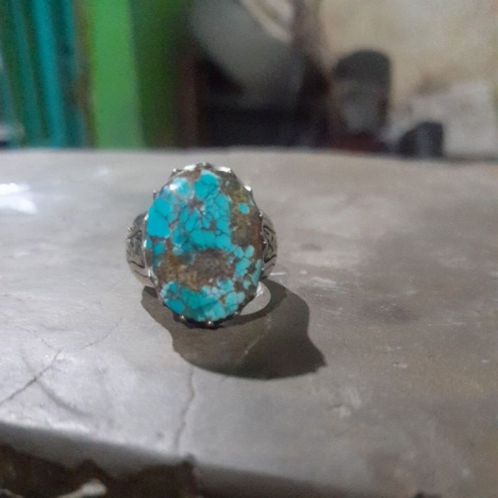 natural Batu pirus persia biru tosca