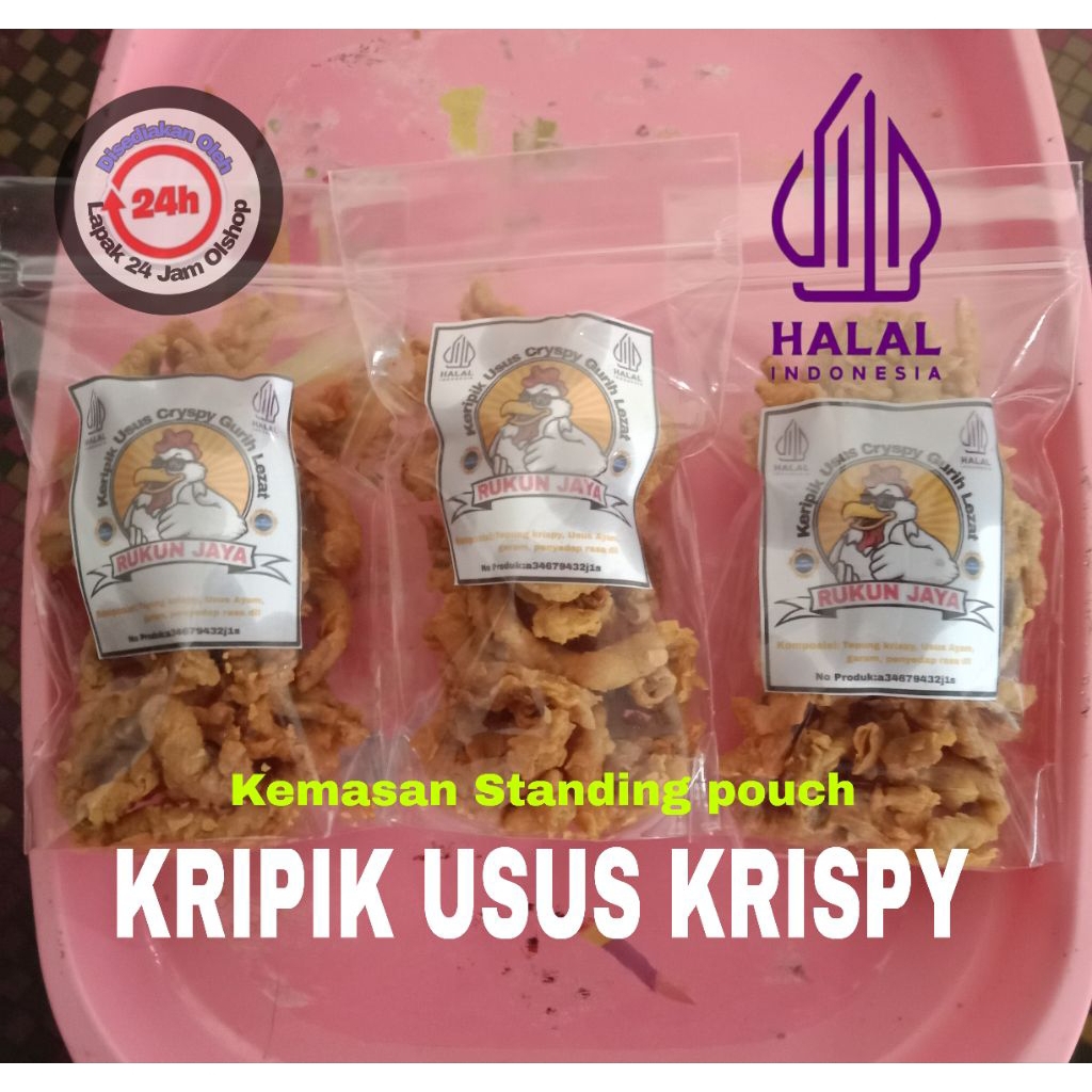 USUS AYAM KRISPY GURIH RENYAH KEMASAN STANDING POUCH ISI 86GRAM