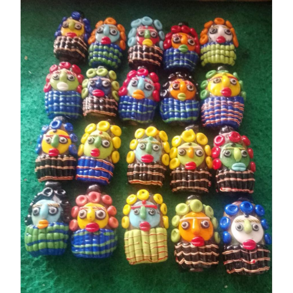 MANIK KACA KARAKTER/manik kaca/topeng/lunaira bead