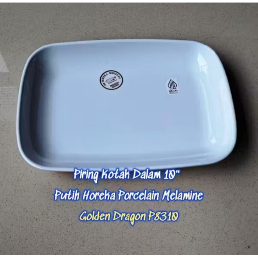Piring Kotak Dalam Horeka P8310 Melamin Golden Dragon
