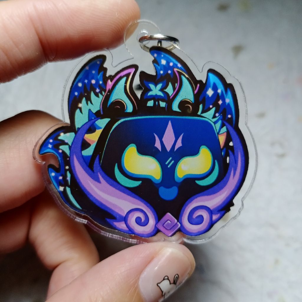 ganci GALAXY Empyrean Kitsune keychain gantungan kunci Blox Fruit Galaxy Empyrean Kitsune