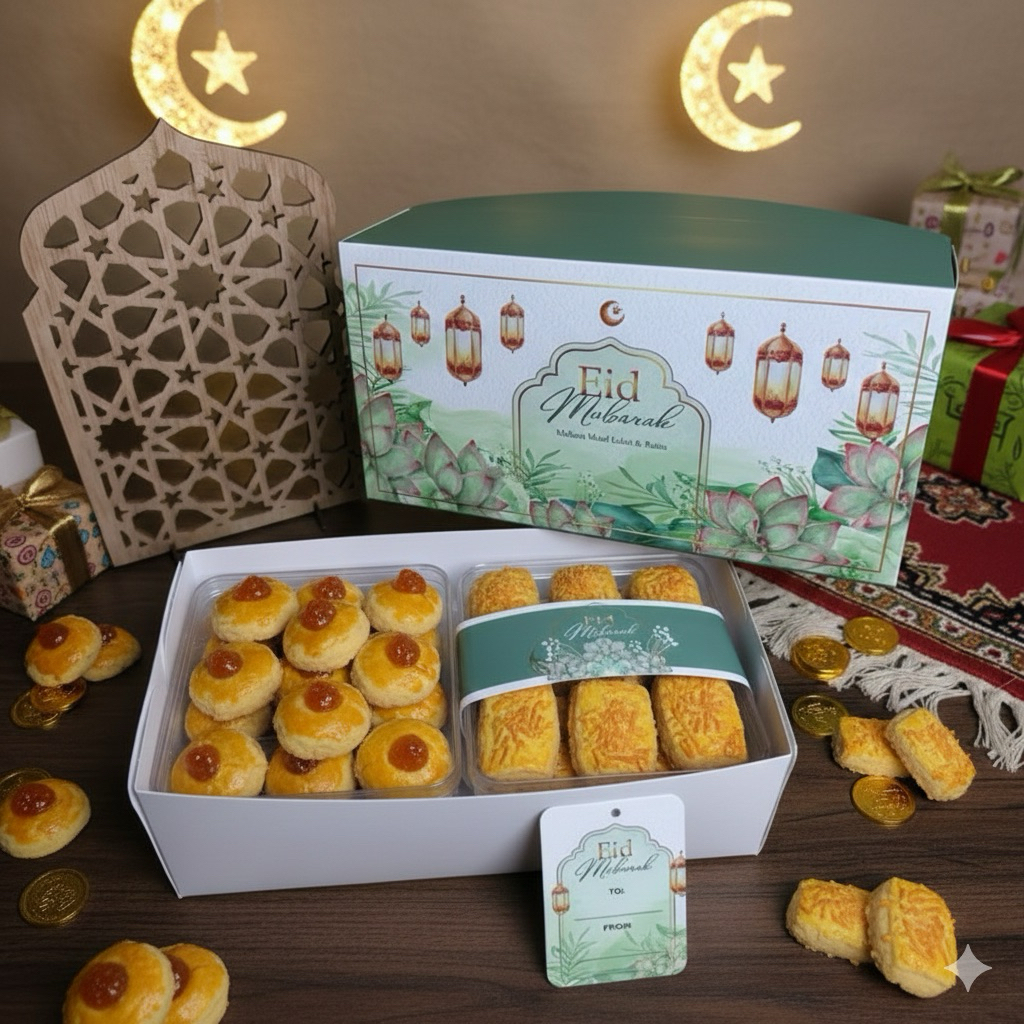 BOX HAMPERS KUE LEBARAN IDUL FITRI / DUS KUE KERING MUAT TOPLES PERSEGI / PERSEGI PANJANG RAMADHAN