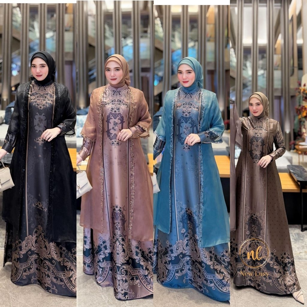 Zaina dres Afika dres by New lusy gamis terbaru new lusy gamis viral cod gamis mewah