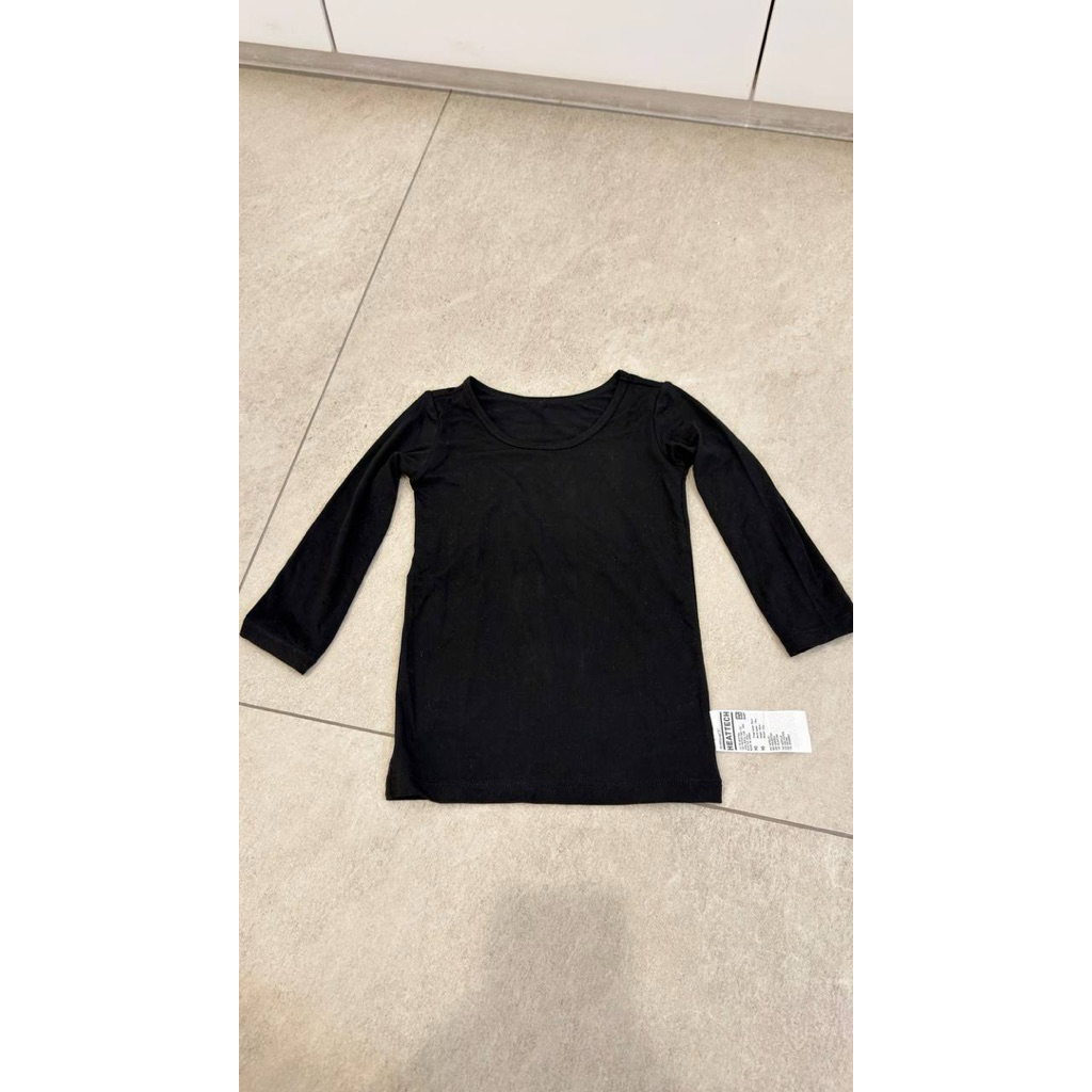 [preloved] uniqlo heattech anak black size 90