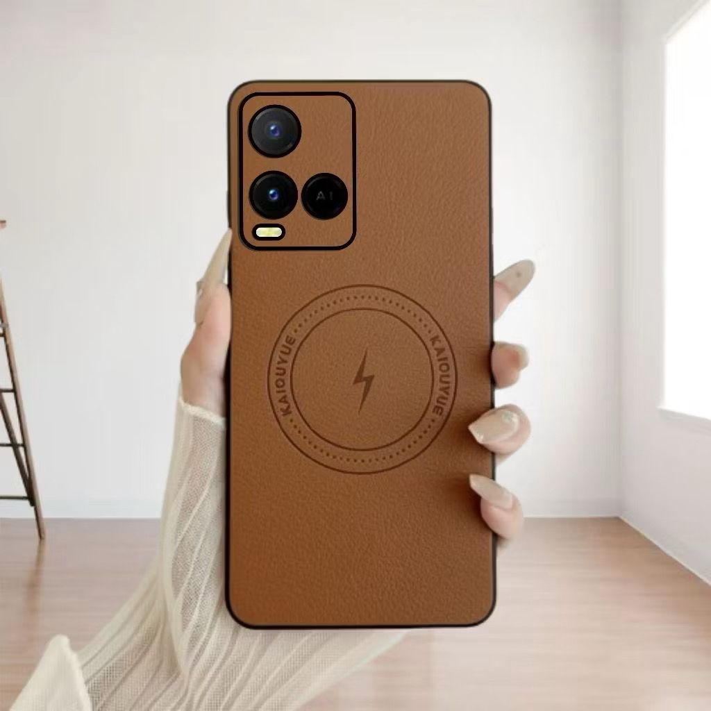 NEW Soft Case Vivo Y21 Y21s Y21e Y21T Y33s Y33t Premium Magsafe Leather Luxury Magnetic Khanza case