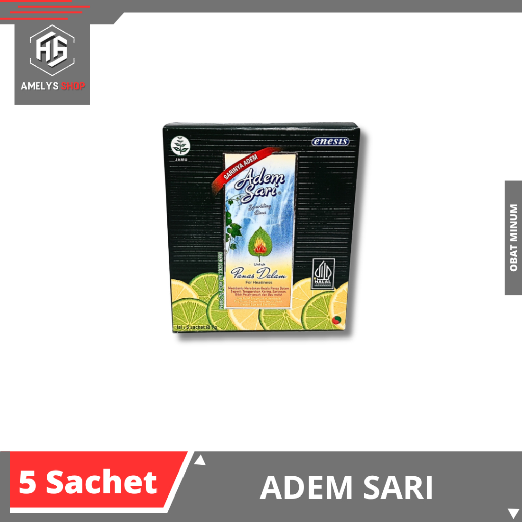 Adem Sari 1 Box Isi 5 Sachet Untuk Panas Dalam