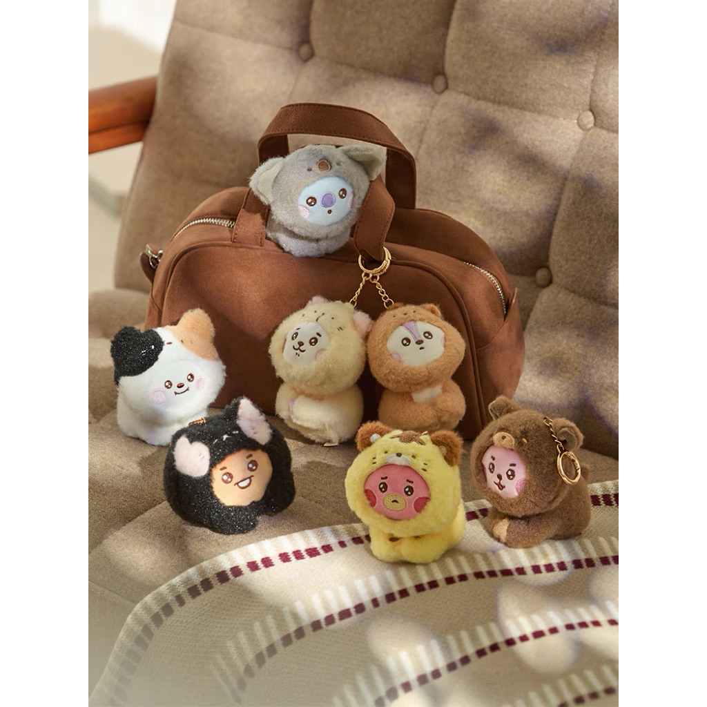 BT 21 More Fluffy Keychain Gantungan BT S Plush Gantungan Tas Unoff BT-21