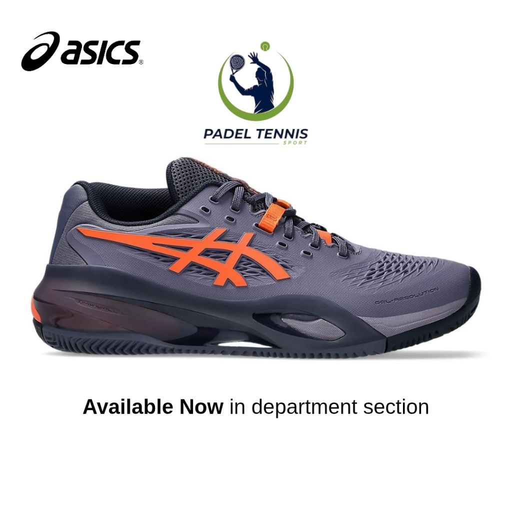 Asics Tenis Gel Resolution X Clay Greyish Purple Nova Orange