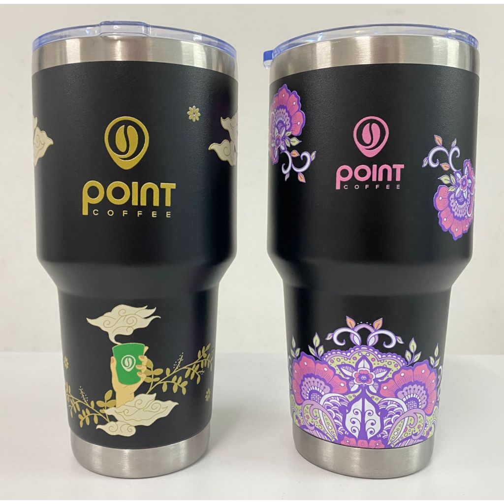 Jasa Custom Cetak Logo Printing UV Sablon Grafir Tumbler Botol Minum Souvenir Promosi