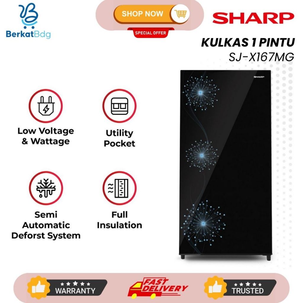 KULKAS LEMARI ES SHARP 1 PINTU SJX 167
