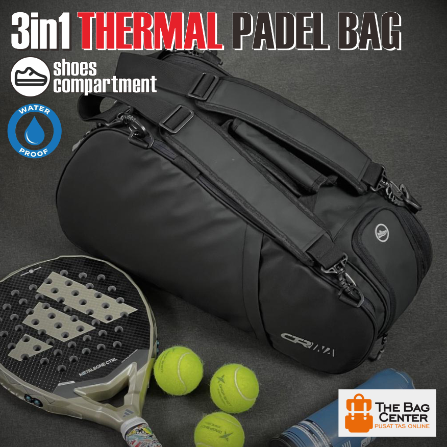[READY STOCK] Tas Raket Padel Anti Air Waterproof Thermal | Tas Padel + Sekat Sepatu | Tas Olahraga