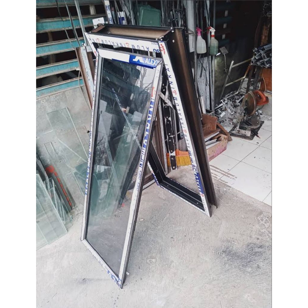 jendela aluminium kusen 4inch L60*100-200
