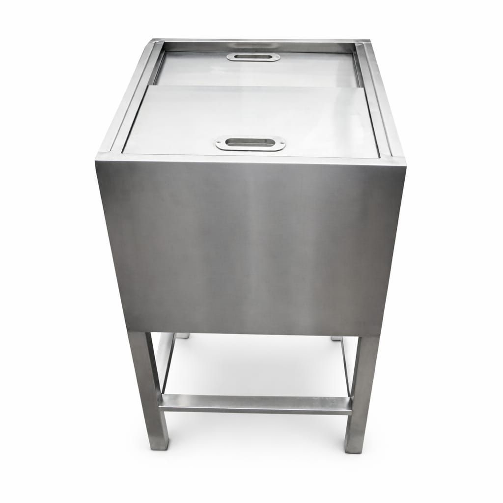 ICE BIN BOX STAINLEES HARLEN TEMPAT PENYIMPANAN BATU ES