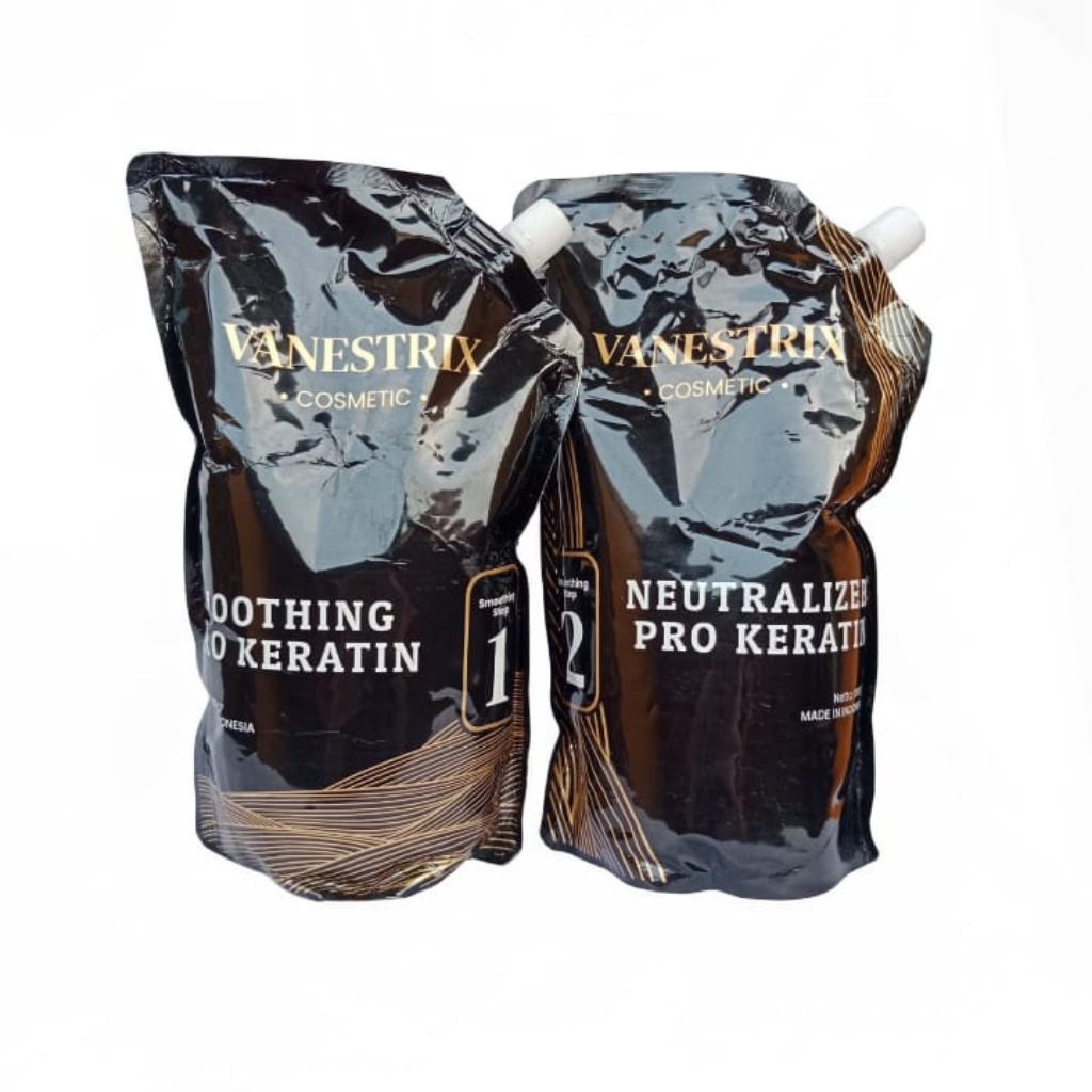 Vanestrix Smoothing Smothing Neutralizer Neutral Pro Keratin Step 1 & Step 2 Cream Krim Crim Obat Ob