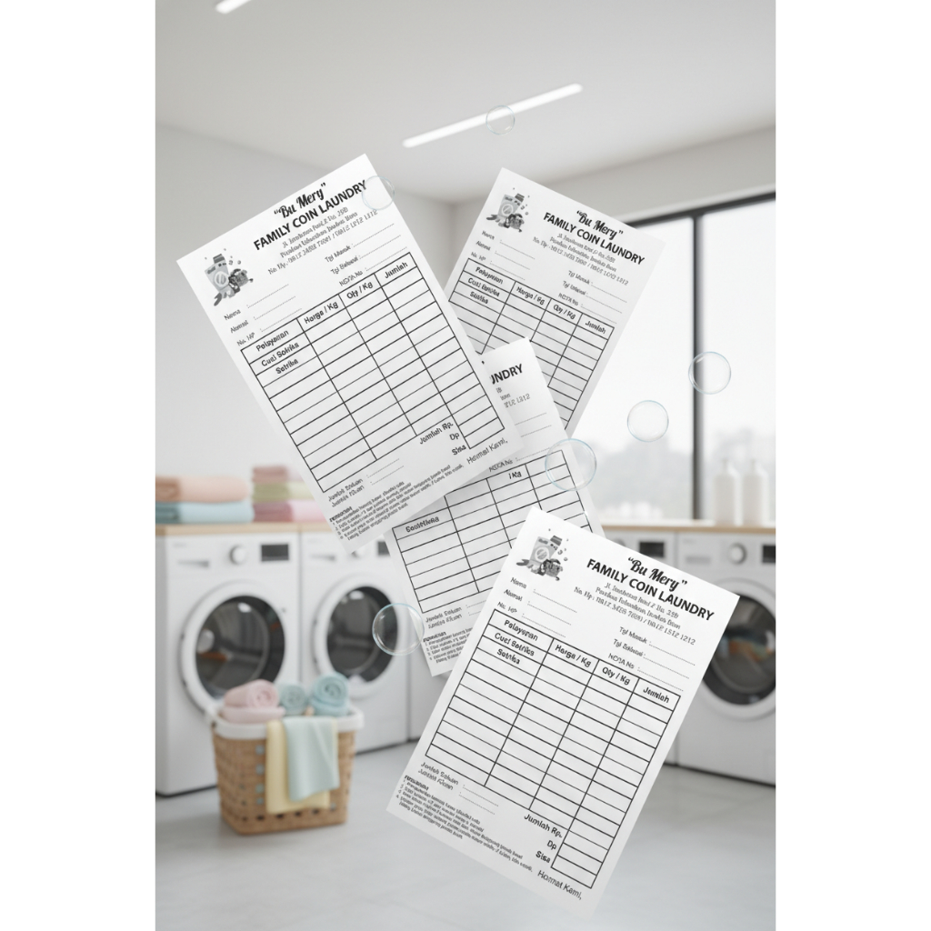 Nota Custom Buku Nota Cetak Sendiri | Bisa Logo & Nama Usaha | Free Design