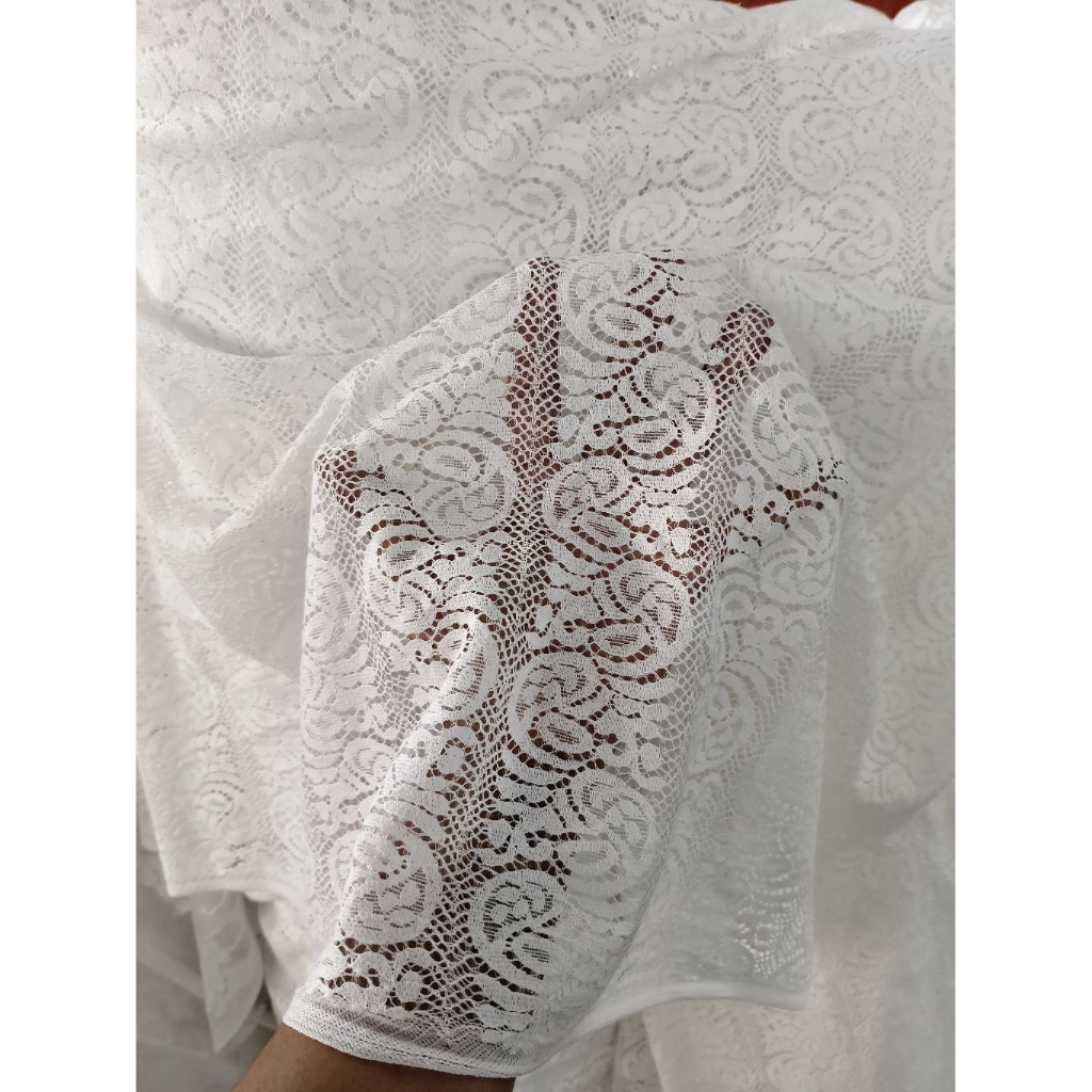 kain brokat katun motif bunga warna bw, kain brokat meteran, kain brokat murah (harga/0, 5m)