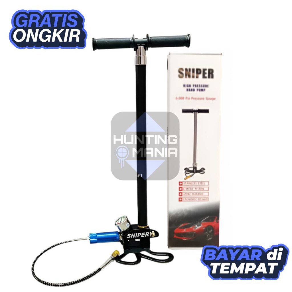 Pompa PCP Sniper 4 Stage Filter Besar | Pompa PCP 6000 Psi Kaki Lipat | Pompa PCP Sniper | Pompa PCP