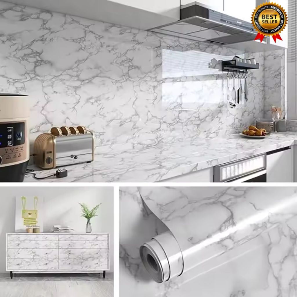 Wall Paper Stiker Dinding Marmer / VINYL Marbel Sticker / Wallpaper Motif Marmer