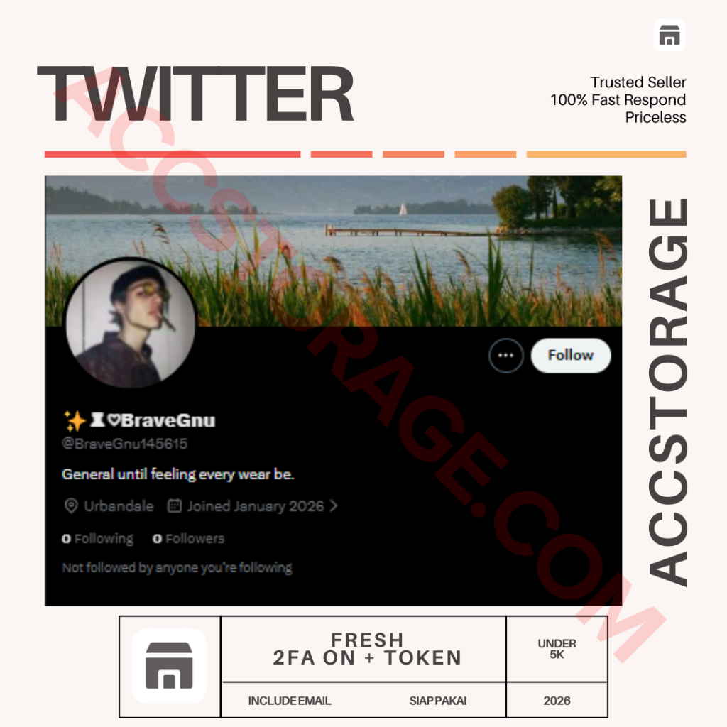 Akun Twitter ( TWT ) Fresh ( Kosongan, Polosan ) 2FA + Token No Shadow Ban ( High Quality )
