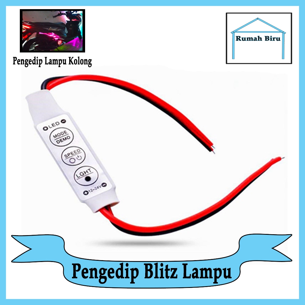 Pengedip Lampu Kolong / Modul Controller LED strip / Pengedip Blitz Lampu LED / Modul Strobe Blitz