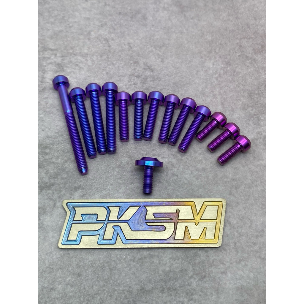 Baut Titanium Set CVT Vario Stylo Pcx 160 (14 Baut) Original Titanium