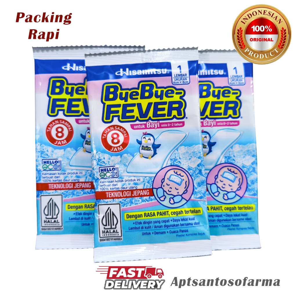 Byebye Fever Bayi - Plaster Kompres Demam Baby Fever Sachet