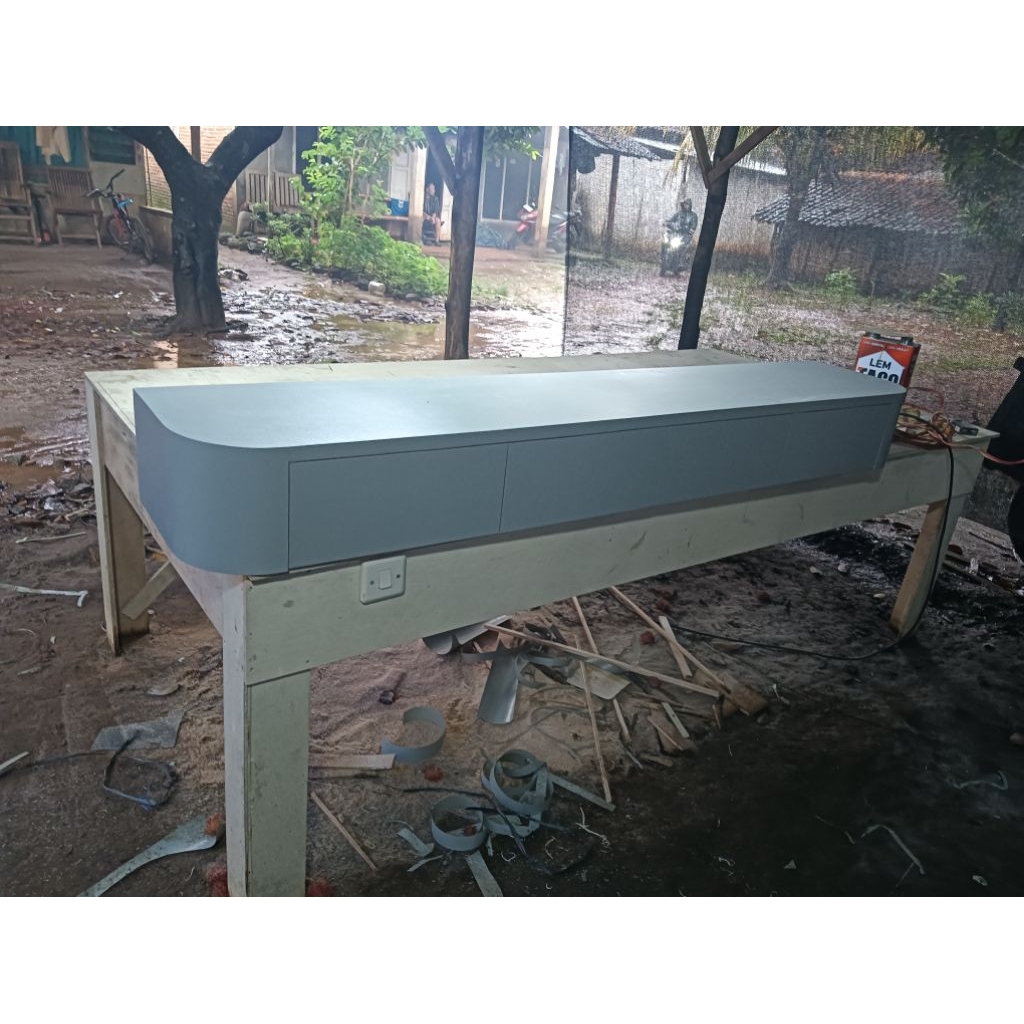 meja tv gantung/ meja tv memgunakan laci/ meja tv