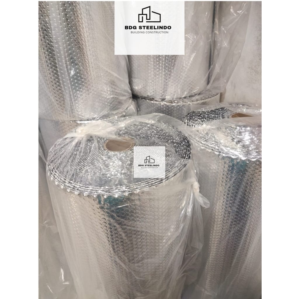 Alumunium Bubble Foil / Metalazing Insulasi Peredam Panas Aluminium Almunium