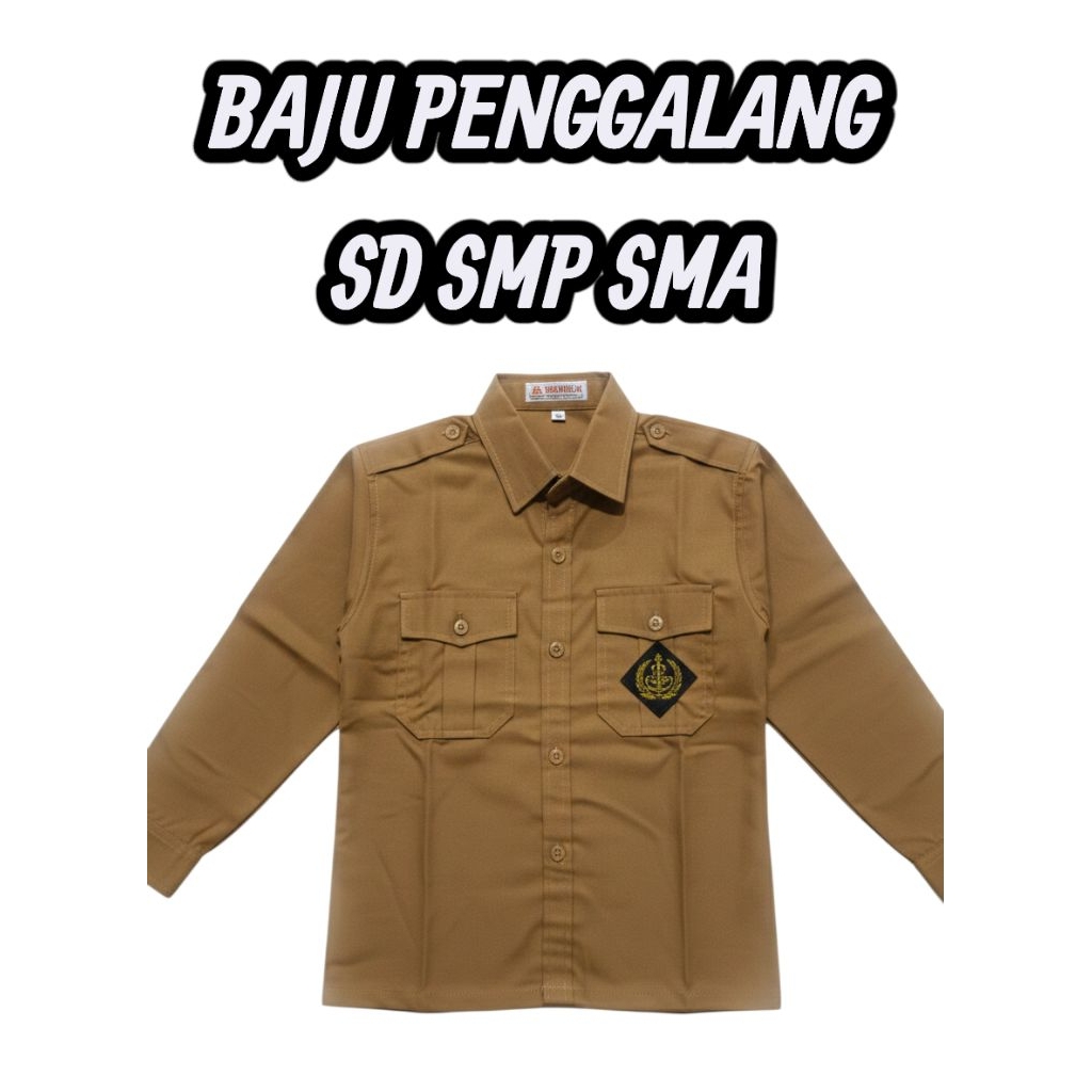 BAJU PRAMUKA SD SMP SMA LENGAN PANJANG BAJU PRAMUKA PENGGALANG SD SMP SMA BAJU PENGGALANG SD SMP SMA