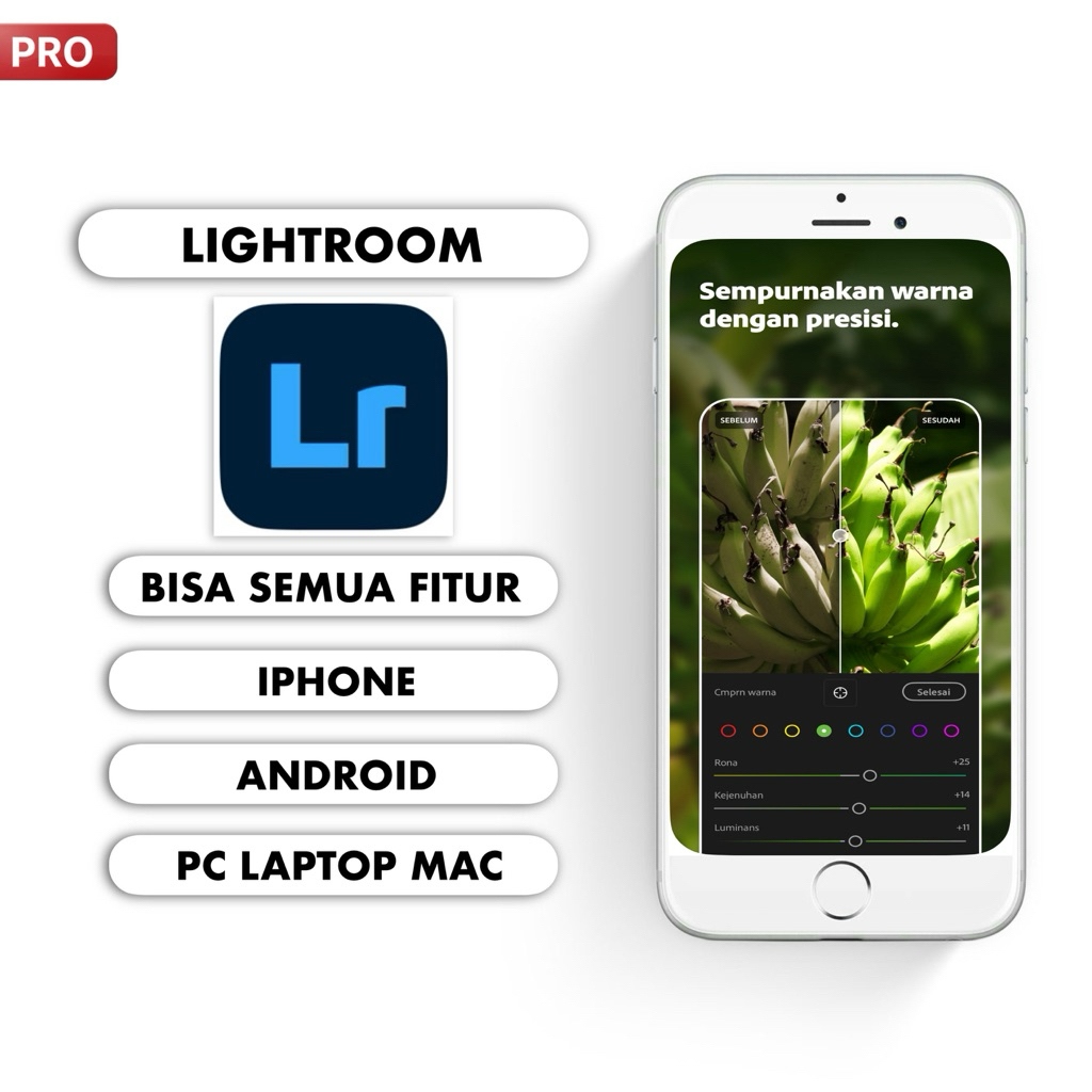 Lr Lightroom iOS/ANDROID PC PRO + 1000 Preset Premium