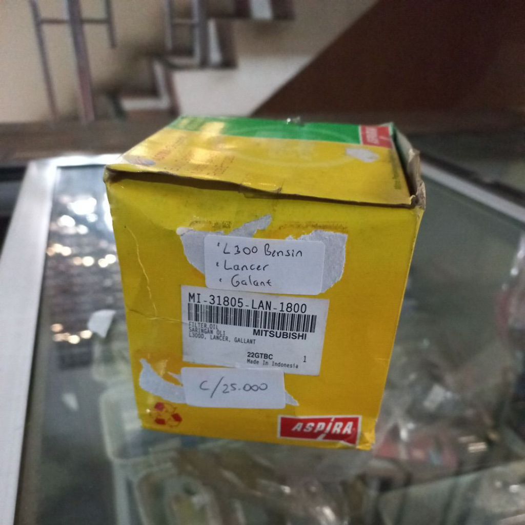 Filter Oli Aspira Mesin mobil L300 Bensin  .MI-31805-LAN-1800.  CUCI GUDANG  ORI 100%