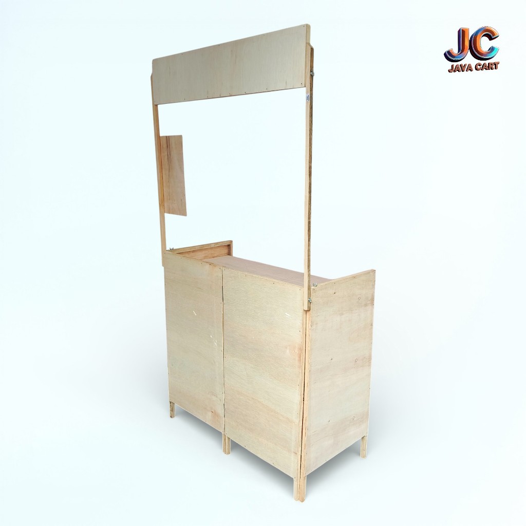 Booth Portable Kayu / Gerobak Lipat / Meja Lipat / Standar Polos Tanpa Rak Depan