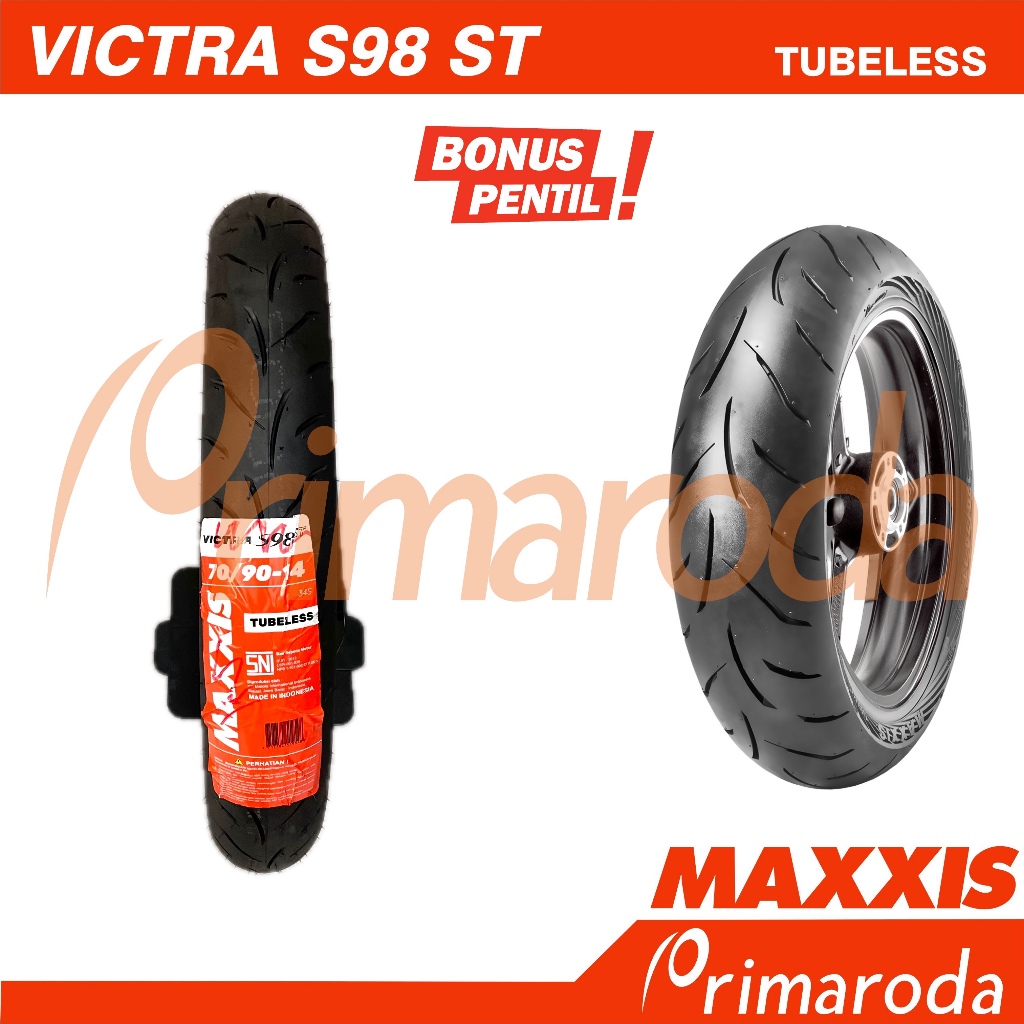Ban motor MAXXIS Victra ST 70/90 Ring 14 Tubeless 70/90-14