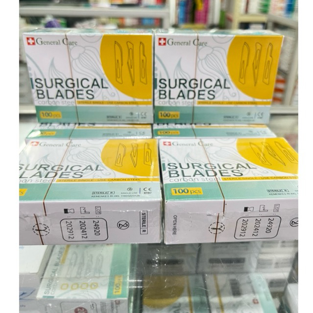 Bisturi Surgical Blades Uk 10 General care / Carbon Stell / Isi 100 Pcs