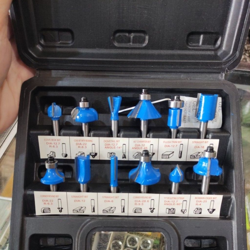 Mata Router Profil Trimmer Bit set 12 pcs/ mata profil set ( MATA ROUTER PROFIL )