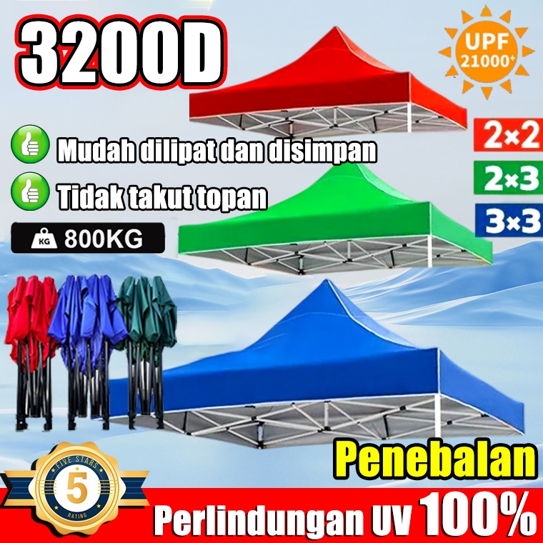 Tahan lama selama 20 tahun Tenda lipat 3x3 Tenda Lipat Jualan Tenda lipat Jualan Bazar 2800D Outdoor