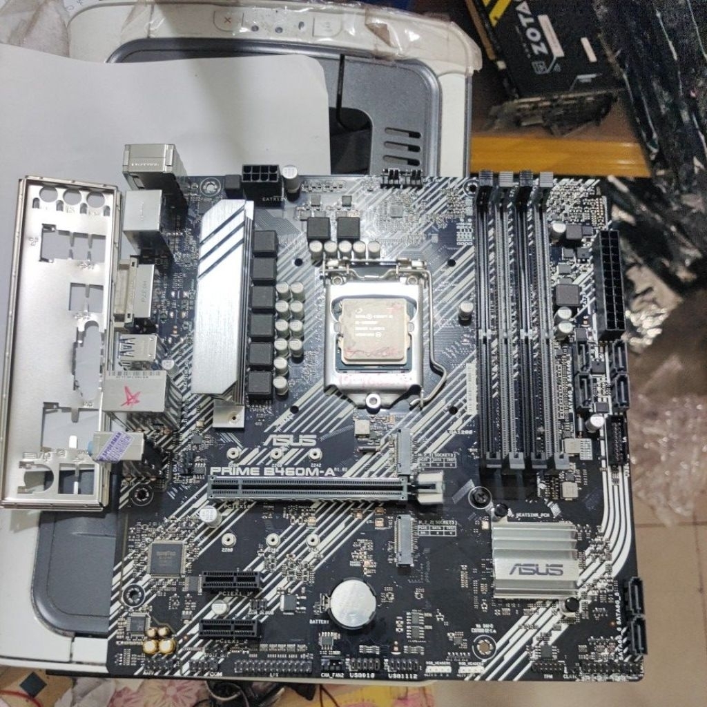 mainboard Asus prime b460m ddr4 + procsesor core i5 10600kf