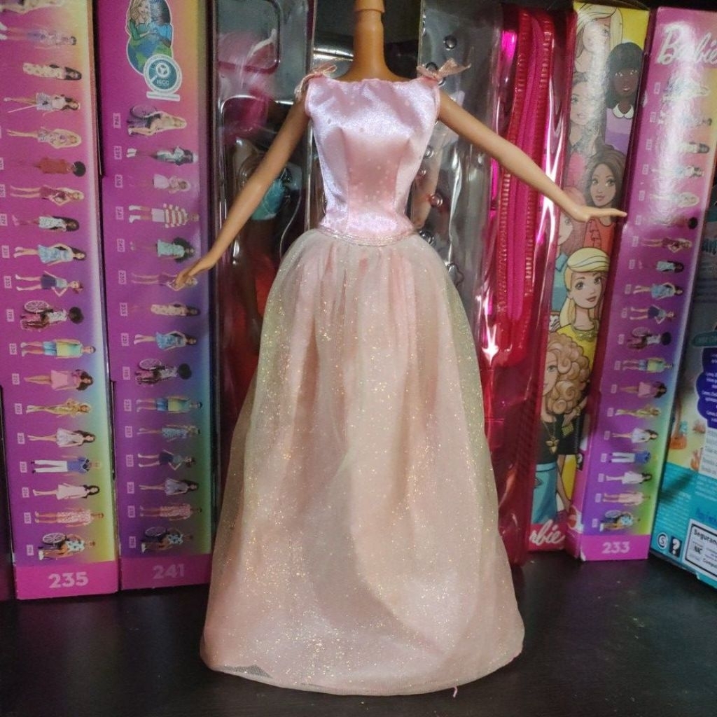 Baju Gaun Barbie vintage rainbow princess 1999