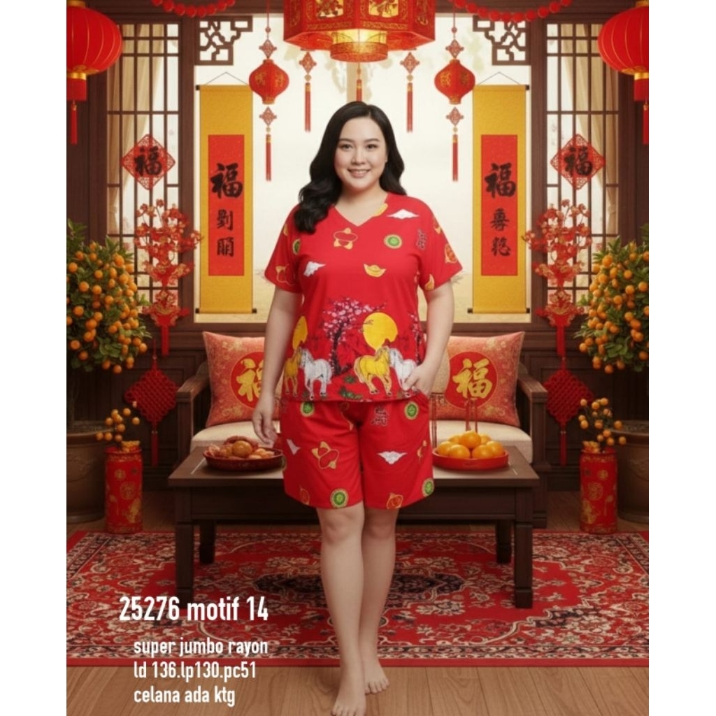 set baju tidur imlek jumbo