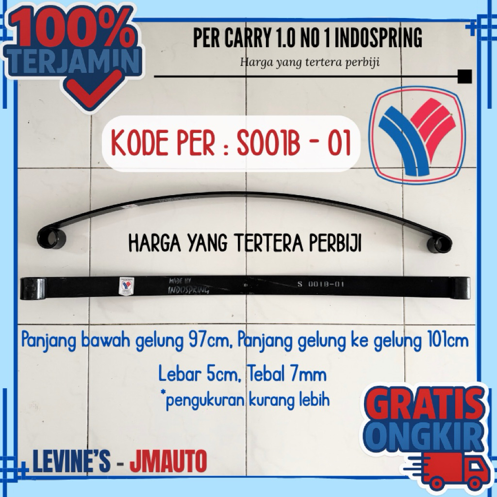 per carry nomor satu per S001B no 1 Indospring per daun carry nomer 1 per daun st100 nomor 1 per bab