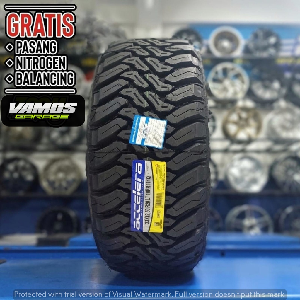 ban mobil BARU (PRODUKSI 2023) UKURAN 33 12,5 R20  ACCELERA M/T-01 ban mobil offroad ring 20