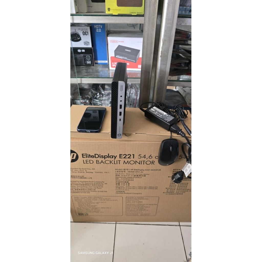 mini pc hp + led 22 fullset lengkap core i5 gen 7
