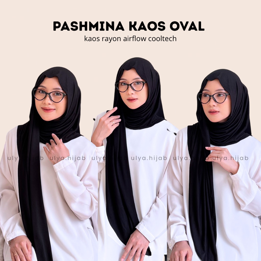 Ulya Hijab - HIJAB PASHMINA OVAL KAOS RAYON COOLTECH by Ulya Hijab