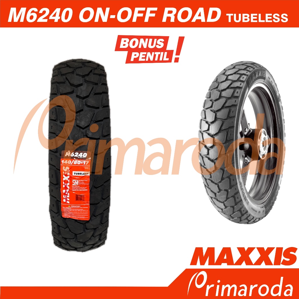 Ban motor On-Off Road MAXXIS M6240 140/80 Ring 17 Tubeless 140/80-17